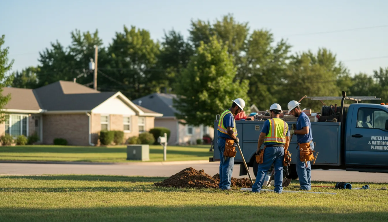 Residential water line and bathroom plumbing service in Waterbury, CT